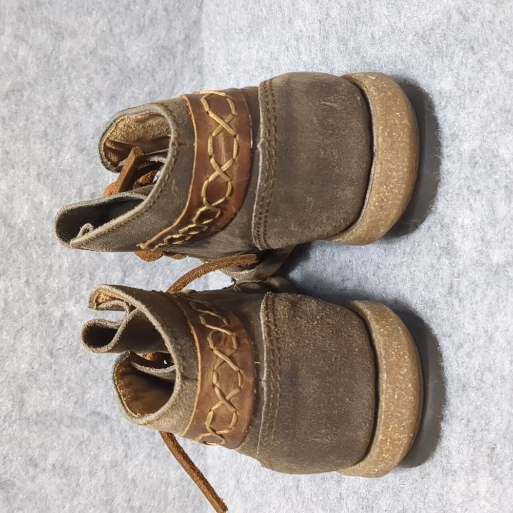 Born Cele Leather Booties Dustressed Round Toe Women's Size 6 - Picture 3 of 8